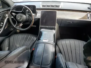2023 Mercedes-Benz S-Class S 500 with VIN W1K6G6DB2PA174022, listed as a Copart auction lot 74683414 with 0 mi miles and Salvage Title. Bid and sale history available at carsss.com. Image 8.