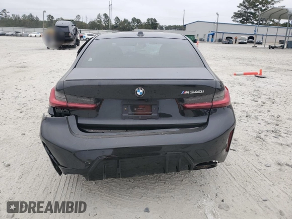 2024 BMW 3 Series M340i with VIN 3MW49FS09R8E37275, listed as a Copart auction lot 78143354 with 0 mi miles and Salvage Title. Bid and sale history available at carsss.com. Image 6.