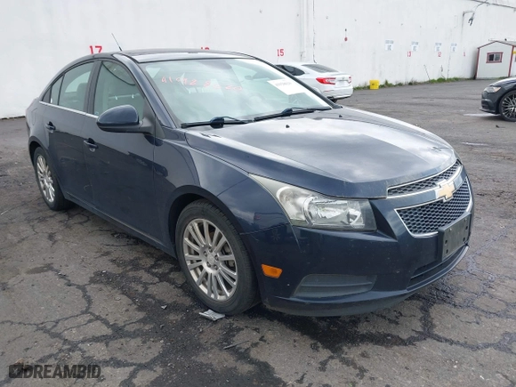 2014 Chevrolet Cruze ECO with VIN 1G1PH5SB6E7143822, listed as a IAAI auction lot 41928620 with 162,580 mi miles. Bid and sale history available at carsss.com. Image 1.