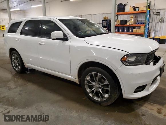 2019 Dodge Durango GT Plus with VIN 1C4RDJDG7KC634237, listed as a Copart auction lot 59366285 with 139,056 mi miles and Salvage title. Bid and sale history available at DreamBid. Image 4.