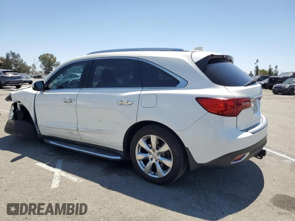 2016 Acura MDX Advance z VIN 5FRYD4H9XGB043188, wystawiony jako Copart lot #56800545 z przebiegiem 98 149 mil mil oraz Szkoda całkowita • Salvage title. Historia ofert i sprzedaży dostępna na DreamBid. Obrazek 2.