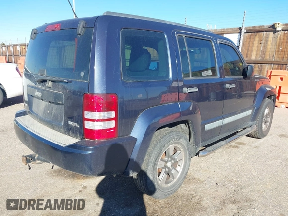 2008 Jeep Liberty Sport with VIN 1J8GN28K08W225604, listed as a IAAI auction lot 41359503 with 187,061 mi miles and . Bid and sale history available at DreamBid. Image 4.