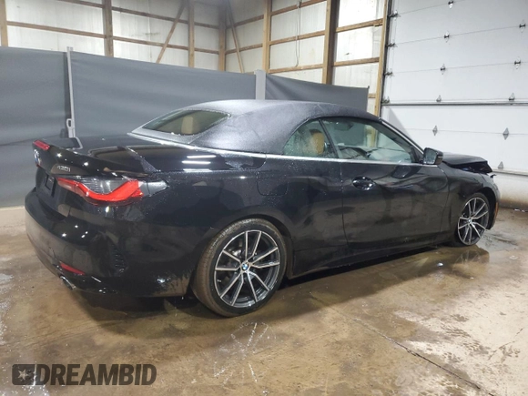 2024 BMW 4 Series 430i z VIN WBA23AT01RCP59248, wystawiony jako Copart lot #46714575 z przebiegiem 34 623 mil mil oraz Tytuł czysty. Historia ofert i sprzedaży dostępna na DreamBid. Obrazek 3.