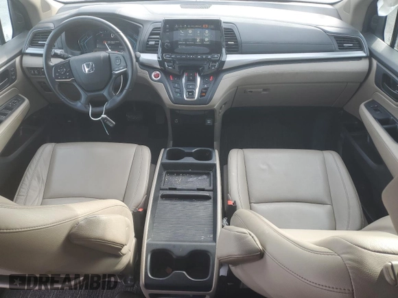 2022 Honda Odyssey EX-L with VIN 5FNRL6H72NB000481, listed as a Copart auction lot 43406015 with 43,353 mi miles and Salvage Title. Bid and sale history available at DreamBid. Image 8.