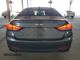 2015 Hyundai Genesis 3.8L with VIN KMHGN4JEXFU089025, listed as a Copart auction lot 55453065 with 96,134 mi miles and Clean Title. Bid and sale history available at carsss.com. Image 6.