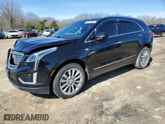 2017 Cadillac XT5 Platinum AWD with VIN 1GYKNFRS2HZ128548, listed as a Copart auction lot 46418065 with 118,071 mi miles and Salvage Title. Bid and sale history available at DreamBid. Image 1.