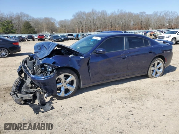 2015 Dodge Charger SXT with VIN 2C3CDXHG5FH744794, listed as a Copart auction lot 48576845 with 139,940 mi miles and Salvage Title. Bid and sale history available at DreamBid. Image 1.