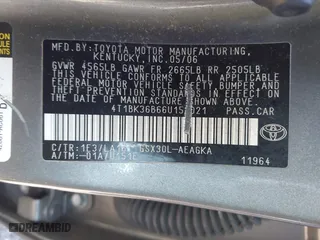 2006 Toyota Avalon XL with VIN 4T1BK36B66U152021, listed as a IAAI auction lot 41908367 with 176,467 mi miles. Bid and sale history available at carsss.com. Image 9.
