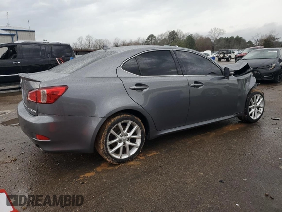 2012 Lexus IS 250 with VIN JTHCF5C22C5059787, listed as a Copart auction lot 45047255 with 190,001 mi miles and Salvage Title. Bid and sale history available at DreamBid. Image 3.