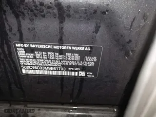 2021 BMW X6 xDrive40i with VIN 5UXCY6C03M9E61703, listed as a IAAI auction lot 41602401 with 1 mi miles. Bid and sale history available at carsss.com. Image 9.