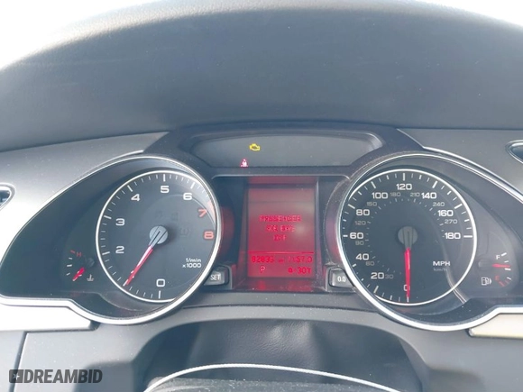 2009 Audi A5 with VIN WAUDK78T29A031144, listed as a IAAI auction lot 41562182 with 82,835 mi miles. Bid and sale history available at carsss.com. Image 7.