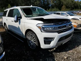 2023 Ford Expedition Max Platinum с VIN 1FMJK1M87PEA00560, выставлен на аукционе Copart как лот 74485924 с пробегом 24 456 миль миль и Списание • Salvage title. История ставок и продаж доступна на DreamBid. Изображение 4.