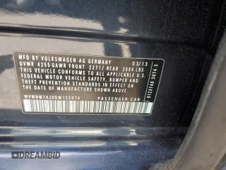 2013 Volkswagen Golf TDI w/Sunroof & Nav with VIN WVWNM7AJ0DW132074, listed as a Copart auction lot 64827005 with 141,056 mi miles and Salvage title. Bid and sale history available at DreamBid. Image 14.