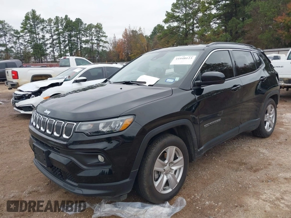 2022 Jeep Compass Latitude with VIN 3C4NJCBB4NT198353, listed as a IAAI auction lot 41048123 with 44,771 mi miles and . Bid and sale history available at carsss.com. Image 20.