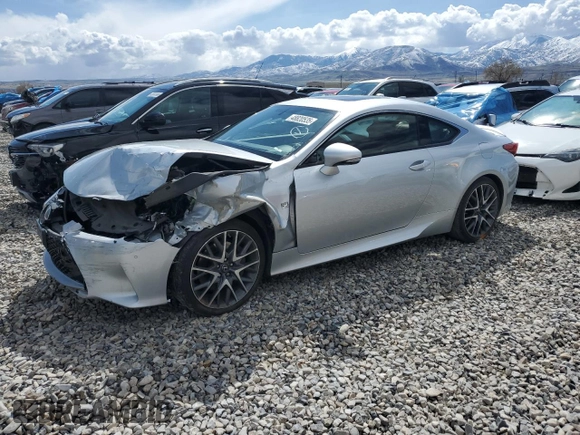 2015 Lexus RC 350 F Sport with VIN JTHSE5BC1F5002106, listed as a Copart auction lot 48820535 with 72,894 mi miles and Salvage title. Bid and sale history available at DreamBid. Image 1.