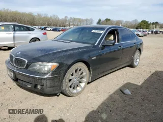 2006 BMW 7 Series 750Li with VIN WBAHN83566DT32047, listed as a Copart auction lot 49974585 with 0 mi miles and Salvage Title. Bid and sale history available at carsss.com. Image 1.