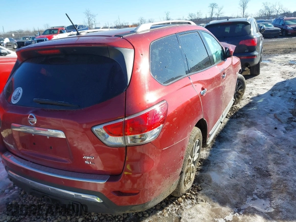 2014 Nissan Pathfinder Platinum with VIN 5N1AR2MM6EC627614, listed as a IAAI auction lot 41420846 with 141,342 mi miles and . Bid and sale history available at DreamBid. Image 4.