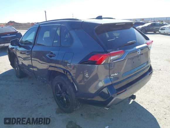 2021 Toyota RAV4 Hybrid XSE with VIN 4T3E6RFV5MU057078, listed as a IAAI auction lot 41718381 with 65,797 mi miles. Bid and sale history available at carsss.com. Image 3.