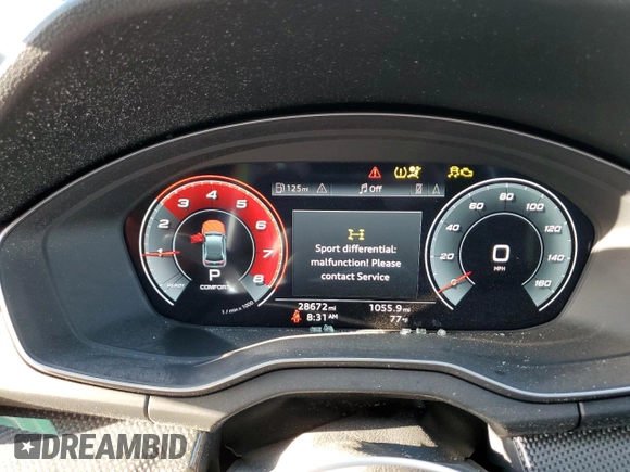 2021 Audi SQ5 Premium Plus with VIN WA1B4AFY4M2047052, listed as a Copart auction lot 78145574 with 28,672 mi miles and Salvage Title. Bid and sale history available at DreamBid. Image 9.
