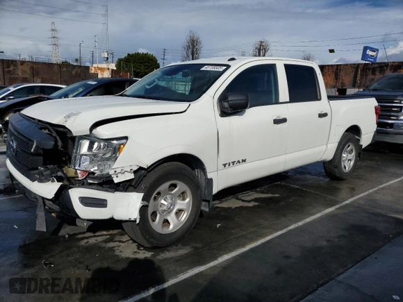 2021 Nissan Titan SV with VIN 1N6AA1EE5MN528618, listed as a Copart auction lot 48708505 with 62,850 mi miles and Salvage title. Bid and sale history available at DreamBid. Image 1.