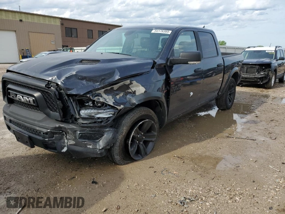2021 Ram 1500 Warlock z VIN 1C6RR7LT0MS596465, wystawiony jako Copart lot #54176385 z przebiegiem 38 645 mil mil oraz Szkoda całkowita • Salvage title. Historia ofert i sprzedaży dostępna na DreamBid. Obrazek 1.