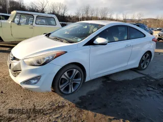 2013 Hyundai Elantra Coupe GS with VIN KMHDH6AE1DU009579, listed as a Copart auction lot 43067675 with 214,050 mi miles and Salvage Title. Bid and sale history available at carsss.com. Image 1.