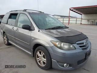 2005 Mazda MPV LX with VIN JM3LW28A550556310, listed as a IAAI auction lot 42148786 with 376,021 mi miles. Bid and sale history available at carsss.com. Image 1.