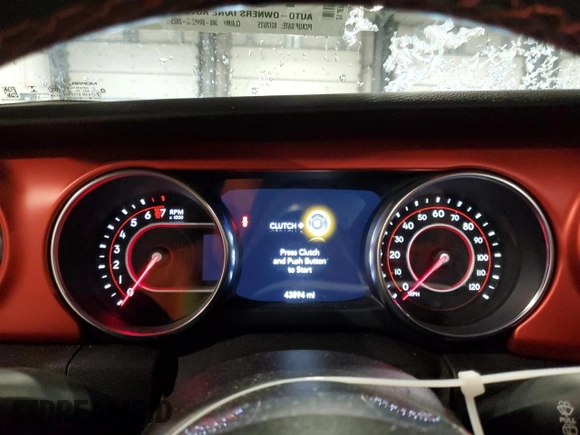 2021 Jeep Wrangler Rubicon with VIN 1C4HJXCG8MW663191, listed as a Copart auction lot 46419825 with 43,894 mi miles and Salvage title. Bid and sale history available at DreamBid. Image 9.