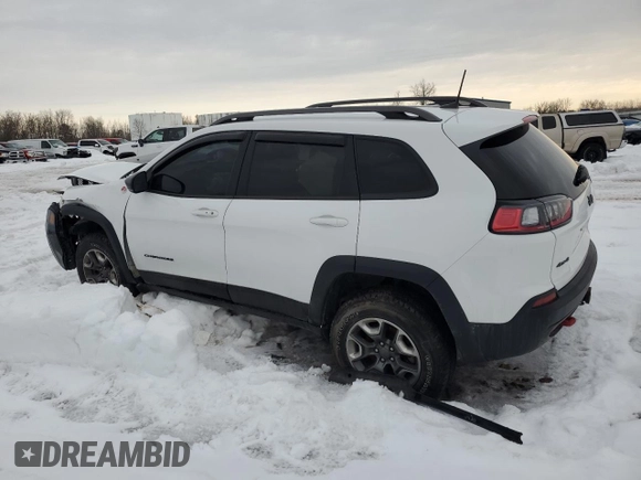 2019 Jeep Cherokee Trailhawk Elite with VIN 1C4PJMBX3KD196654, listed as a Copart auction lot 46592565 with 122,225 mi miles and Salvage Title. Bid and sale history available at carsss.com. Image 2.