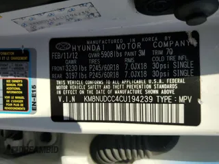 2012 Hyundai Veracruz Limited с VIN KM8NUDCC4CU194239, выставлен на аукционе Copart как лот 63571825 с пробегом 181 438 миль миль и Чистый • Clean title. История ставок и продаж доступна на DreamBid. Изображение 12.