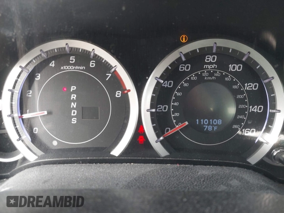 2012 Acura TSX with VIN JH4CU2F43CC013513, listed as a IAAI auction lot 41469274 with 110,108 mi miles. Bid and sale history available at carsss.com. Image 7.