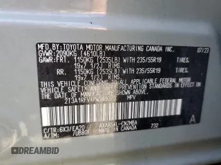 2023 Toyota RAV4 XLE Premium z VIN 2T3A1RFV4PW389370, wystawiony jako Copart lot #55143995 z przebiegiem Nie podano mil oraz Nie do naprawy • Non repairable. Historia ofert i sprzedaży dostępna na DreamBid. Obrazek 13.