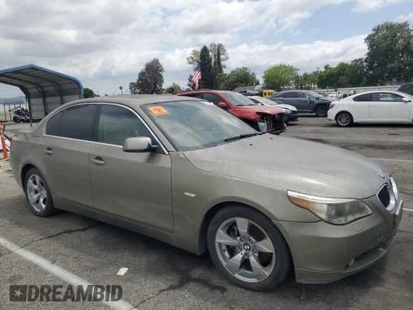 2007 BMW 5 Series 530i with VIN WBANE73537CM46172, listed as a Copart auction lot 54762505 with 111,597 mi miles and Clean title. Bid and sale history available at DreamBid. Image 4.