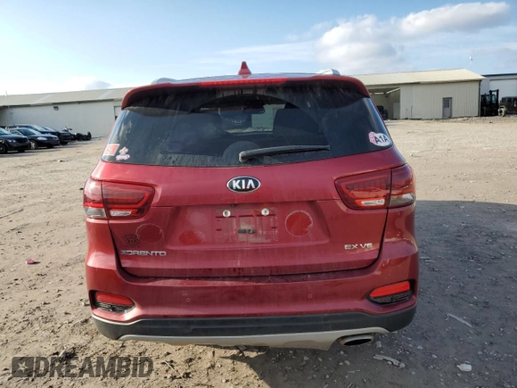 2019 Kia Sorento EX with VIN 5XYPHDA57KG458060, listed as a Copart auction lot 45328265 with 97,676 mi miles and Salvage Title. Bid and sale history available at DreamBid. Image 6.