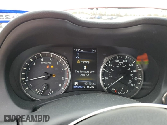 2020 Infiniti Q50 Red Sport 400 with VIN JN1FV7AP4LM630619, listed as a Copart auction lot 89322685 with 49,573 mi miles and Salvage title. Bid and sale history available at DreamBid. Image 9.