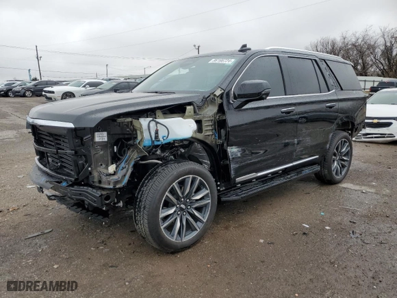 2024 Cadillac Escalade 4WD Premium Luxury with VIN 1GYS4BKL3RR336602, listed as a Copart auction lot 86166724 with 6,046 mi miles and Salvage Title. Bid and sale history available at carsss.com. Image 1.