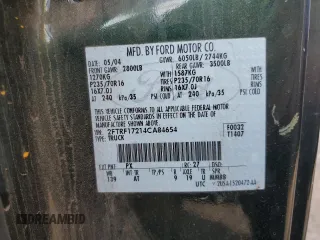 2004 Ford F-150 XL with VIN 2FTRF17214CA84654, listed as a Copart auction lot 46587125 with Not provided miles and Salvage title. Bid and sale history available at DreamBid. Image 12.