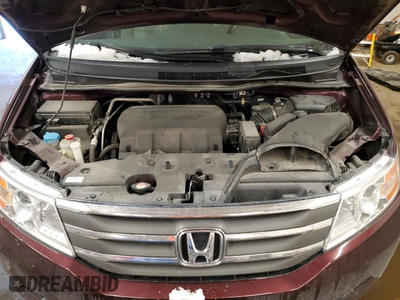 2013 Honda Odyssey EX-L with VIN 5FNRL5H60DB047072, listed as a Copart auction lot 45495415 with 161,028 mi miles and Salvage Title. Bid and sale history available at DreamBid. Image 12.