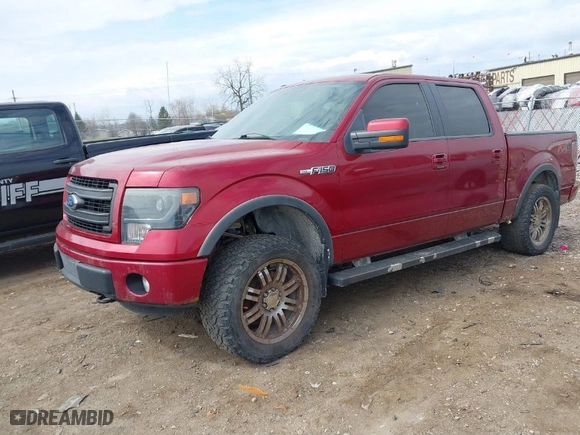 2013 Ford F-150 XL with VIN 1FTFW1EF8DFC64095, listed as a IAAI auction lot 41904304 with 214,823 mi miles. Bid and sale history available at carsss.com. Image 2.