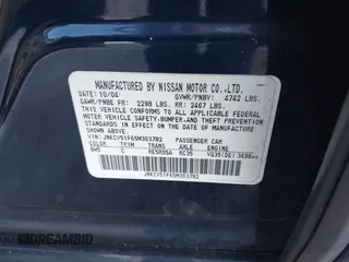 2005 Infiniti G35 with VIN JNKCV51F65M303782, listed as a IAAI auction lot 42201788 with 183,598 mi miles and . Bid and sale history available at carsss.com. Image 9.