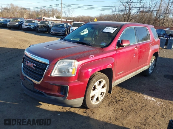 2017 GMC Terrain SLE with VIN 2GKFLSEK2H6176045, listed as a IAAI auction lot 41292556 with 107,321 mi miles. Bid and sale history available at carsss.com. Image 19.