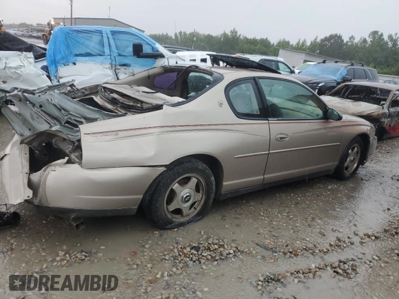 2001 Chevrolet Monte Carlo LS z VIN 2G1WW12E519209306, wystawiony jako Copart lot #74238624 z przebiegiem 208 918 mil mil oraz Szkoda całkowita • Salvage title. Historia ofert i sprzedaży dostępna na DreamBid. Obrazek 3.