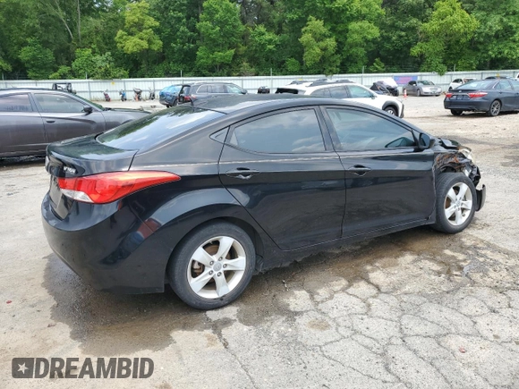 2013 Hyundai Elantra GLS with VIN KMHDH4AE5DU753769, listed as a Copart auction lot 58763055 with 108,331 mi miles and Salvage title. Bid and sale history available at DreamBid. Image 3.