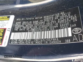 2012 Toyota Corolla L with VIN 2T1BU4EE9CC844184, listed as a IAAI auction lot 42102550 with 151,622 mi miles. Bid and sale history available at carsss.com. Image 9.