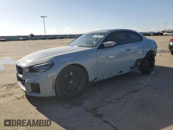 2024 BMW M2 with VIN 3MF13DM07R8E65811, listed as a Copart auction lot 45669095 with 8,952 mi miles and Salvage Title. Bid and sale history available at carsss.com. Image 1.