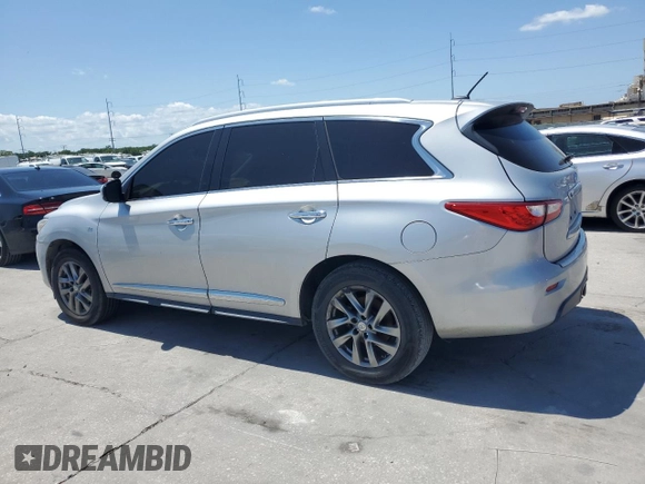 2015 Infiniti QX60 with VIN 5N1AL0MNXFC501109, listed as a Copart auction lot 54917135 with 142,070 mi miles and Salvage Title. Bid and sale history available at carsss.com. Image 2.