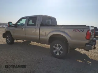 2013 Ford F-350 Platinum with VIN 1FT8W3BT2DEB31868, listed as a Copart auction lot 64460155 with 118,516 mi miles and Salvage title. Bid and sale history available at DreamBid. Image 2.