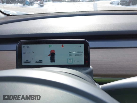 2022 Tesla Model 3 Long Range with VIN 5YJ3E1EB6NF114723, listed as a IAAI auction lot 41396258 with 2,179 mi miles and . Bid and sale history available at DreamBid. Image 7.