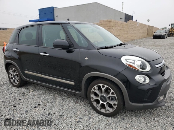 2014 FIAT 500L Trekking with VIN ZFBCFADH1EZ007143, listed as a Copart auction lot 52030065 with 90,894 mi miles and Salvage title. Bid and sale history available at DreamBid. Image 4.