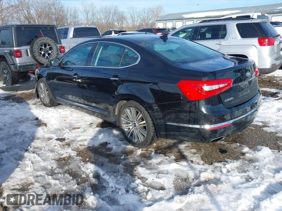 2015 Kia Cadenza Premium with VIN KNALN4D72F5181818, listed as a IAAI auction lot 41358864 with 113,460 mi miles. Bid and sale history available at carsss.com. Image 3.